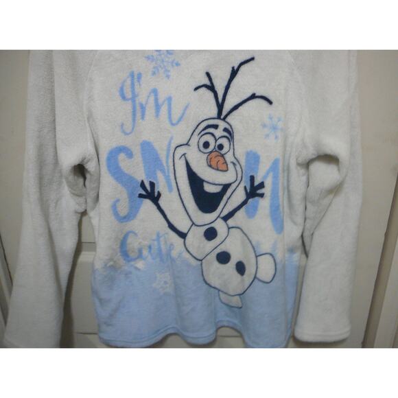 Disney Olaf Girls XL (16-18) "I'm Snow Cute" Fuzzy Sleepwear - Picture 4 of 7